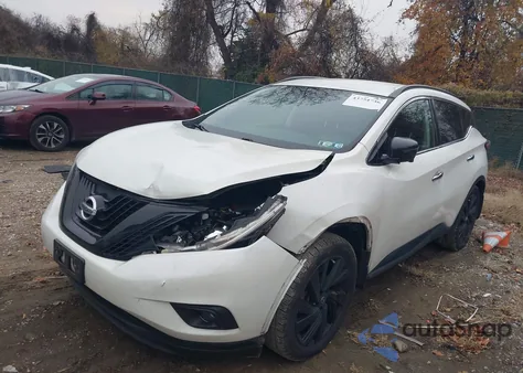 2018 Nissan Murano Sl z USA, uszkodzony, nr VIN 5N1AZ2MH4JN135892